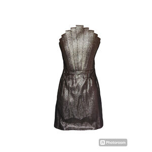 Rafael Cennamo Couture Strapless Iridescent Gray Bustier Dress S